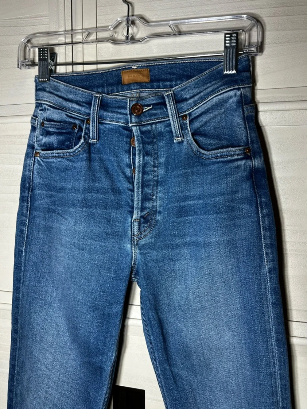 MOTHER The Tomcat High-Rise Jeans Wash Layover Sz 24 - Picture 12 of 16